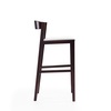 Manhattan Comfort Klismos Barstool in Ivory and Dark Walnut (Set of 2) 2-BS014-IV